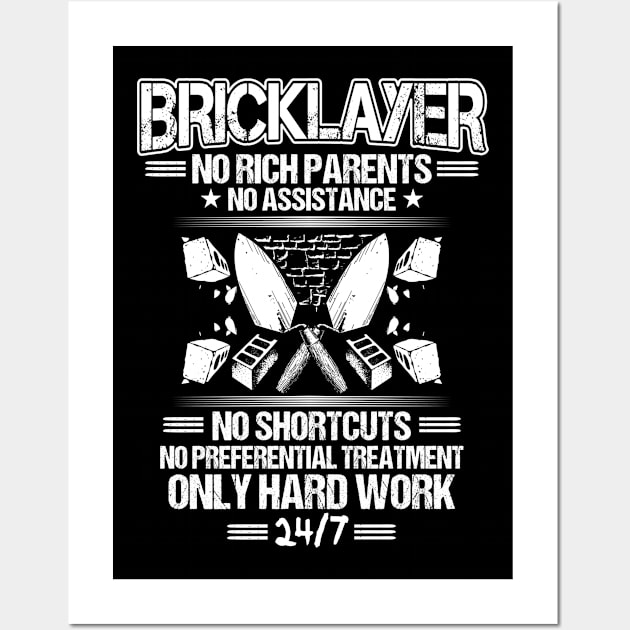 Bricklayer/Mason/Brickmason/Brickie/Gift/Hard Work Wall Art by Krautshirts